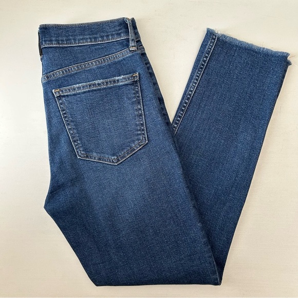 GAP High Rise Cigarette Jeans Slim Straight Leg Dark Indigo Blue Denim Size 26 - Picture 15 of 16
